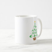 Turnen Mädchen Weihnachtsbaum Kaffeetasse (VorderseiteRechts)