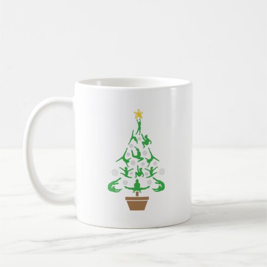 Turnen Mädchen Weihnachtsbaum Kaffeetasse (Links)