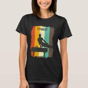 Turnen Retro 70er Jahre Vintage Pauschenpferd Männ T-Shirt