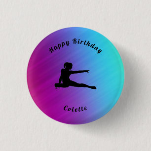 Turnen / Tanz Happy Birthday Gradient Button