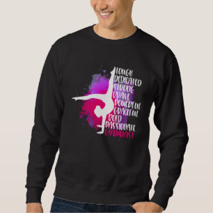 Turnen Wort Splatter Farbe Turner Grafik Tum Sweatshirt