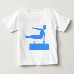 Turnende Figur - Babyblau Baby T-shirt