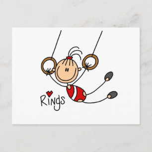 Turner an den Ringen Postkarte