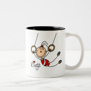 Turner an den Ringen Zweifarbige Tasse