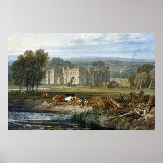 Turner - Aussicht auf Hampton Court Herefordshire Poster (Vorne)