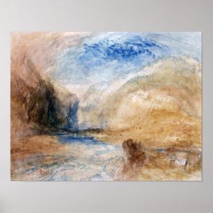 Turner - Berglandschaft mit See Poster