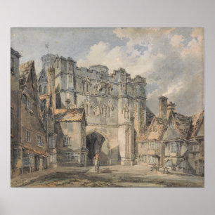 Turner - Christ Church Gate, Canterbury Poster