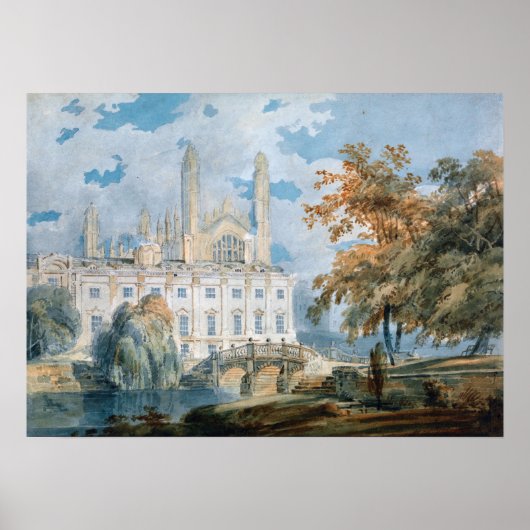 Turner - Clare Hall und King Uni Kapelle Poster (Vorne)