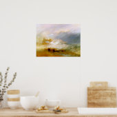 Turner - Dampfschiff zur Unterstützung der Schifff Poster (Küche)