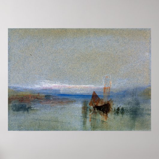 Turner - Die Fischerboote werden von Le Havre abge Poster (Vorne)