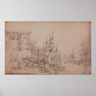 Turner - Eilende Kohlenboote beim Beladen in North Poster