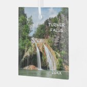 Turner Falls, Davis, Oklahoma Ornament Aus Glas (Vorderseite links)