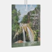 Turner Falls, Davis, Oklahoma Ornament Aus Glas (Vorderseite Rechts)