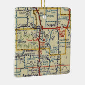 Turner Falls OK Vintage Karte Keramikornament (Rechts)