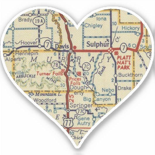 Turner Falls Oklahoma Aufkleber (Vorderseite)