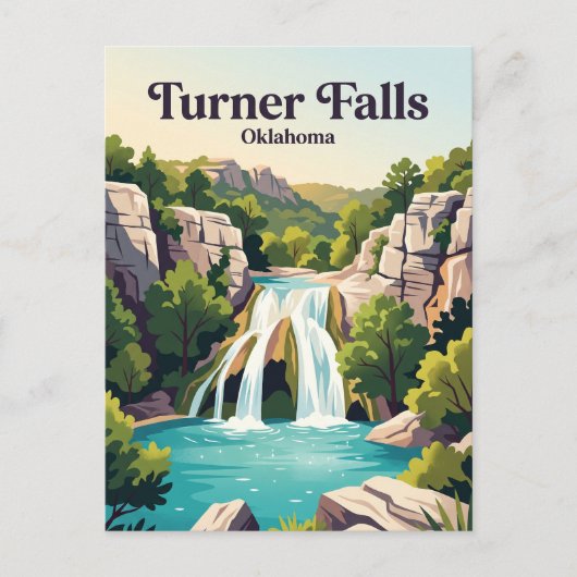 Turner Falls Oklahoma Postkarte (Vorderseite)