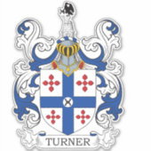 Turner Familienwappen Aufkleber (Vorderseite)