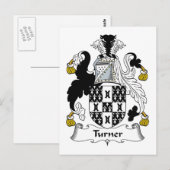 Turner Familienwappen Postkarte (Vorne/Hinten)