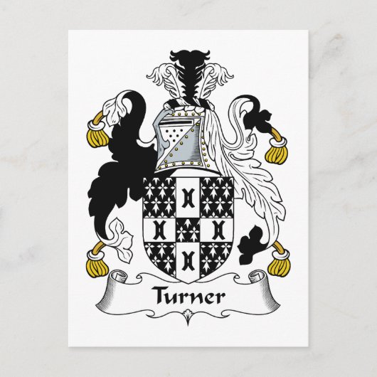 Turner Familienwappen Postkarte (Vorderseite)