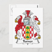 Turner Familienwappen Postkarte (Vorne/Hinten)