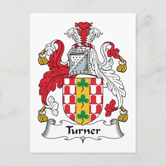 Turner Familienwappen Postkarte (Vorderseite)