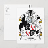 Turner Familienwappen Postkarte (Vorne/Hinten)