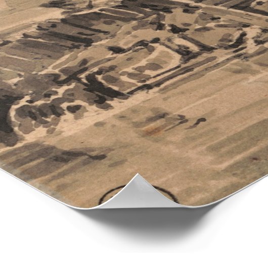 Turner - Fisherman's Hütte Dover Poster (Ecke)