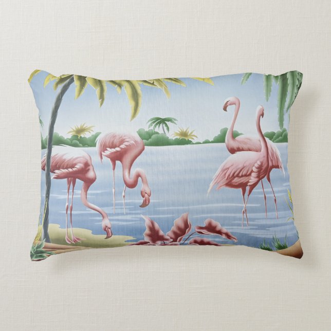 Turner Flamingo Kissen mit kräftigen Farben (Vorderseite)