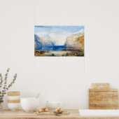 Turner - Fluelen Morning, Blick auf den See Poster (Küche)