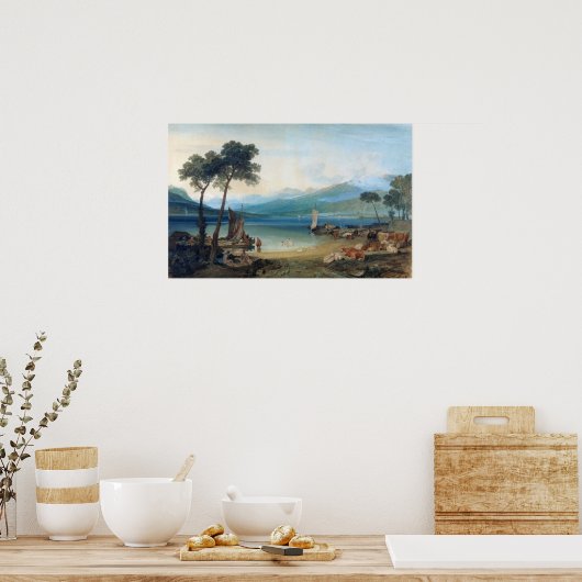 Turner - Genfer See und Mont Blanc Poster (Küche)
