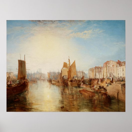 Turner - Hafen von Dieppe Poster (Vorne)