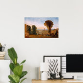 Turner - Italienische Landschaft mit Brücke und Tu Poster (Heimbüro)