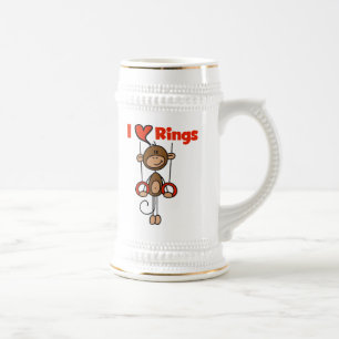 Turner liebt Ringe Bierglas