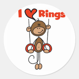 Turner liebt Ringe T-Shirts und Geschenke Runder Aufkleber