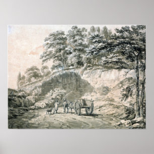 Turner - Mann mit Pferd und Karren fährt in einen Poster