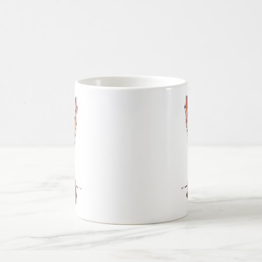 Turner Mann Sattelbogenpferd - abstrakt orange Kaffeetasse (Mittel)