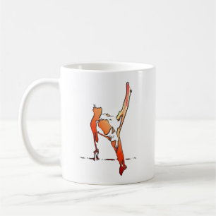 Turner Mann Sattelbogenpferd - abstrakt orange Kaffeetasse