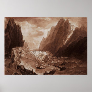 Turner - Mer de Glace Valley of Chamonix Savoy Poster