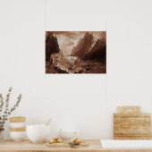 Turner - Mer de Glace Valley of Chamonix Savoy Poster (Küche)