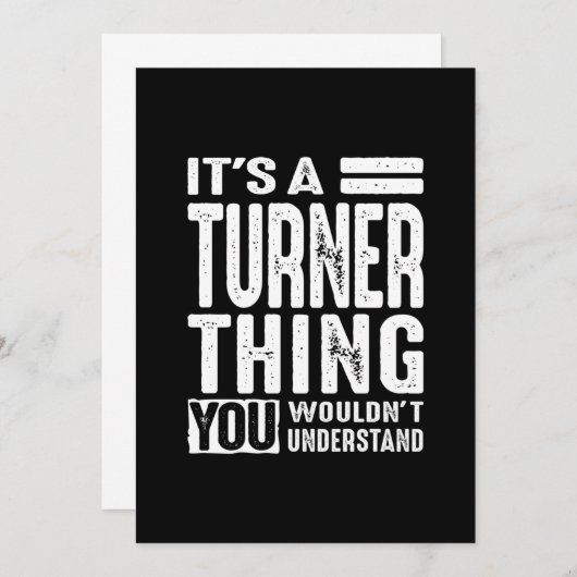 Turner Personalisiert Name Geburtstag Einladung (Vorne/Hinten)