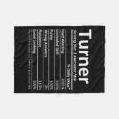 Turner Rition Lustiger Geburtstag Personalisierter Fleecedecke (Vorderseite (Horizontal))