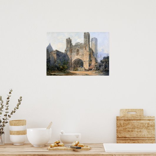 Turner - Saint Augustine's Gate Canterbury Poster (Küche)