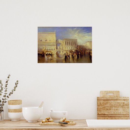 Turner - Seufzerbrücke, Venedig Poster (Küche)