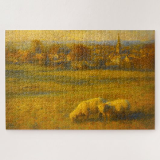 Turner Stil Englische Schaf-Landschaft-Puzzle Puzzle (Horizontal)