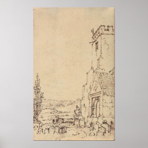 Turner - Südseite und Turm einer Kirche Poster