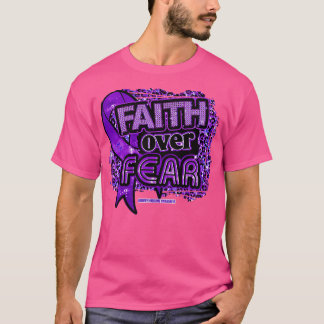 Turner Syndrom Bewusstsein Ribbon Faith Over Fear T-Shirt