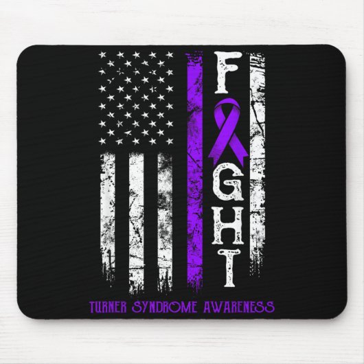 Turner-Syndrom-Kämpfer US-Flagge Mousepad (Vorne)