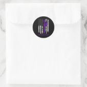 Turner-Syndrom-Krieger US-Flagge Runder Aufkleber (Tasche)