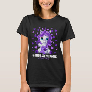 Turner Syndrome Awareness Month Lila Ribbon Unic T-Shirt