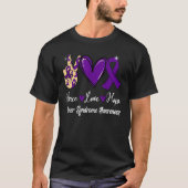 Turner Syndrome Awareness Peace Liebe Hoffnung Lil T-Shirt (Vorderseite)